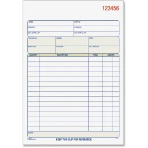 TOPS 3-part/15-item Sales Order Book