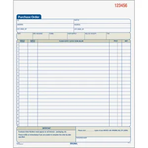 TOPS Carbonless 2-Part Purchase Order Books