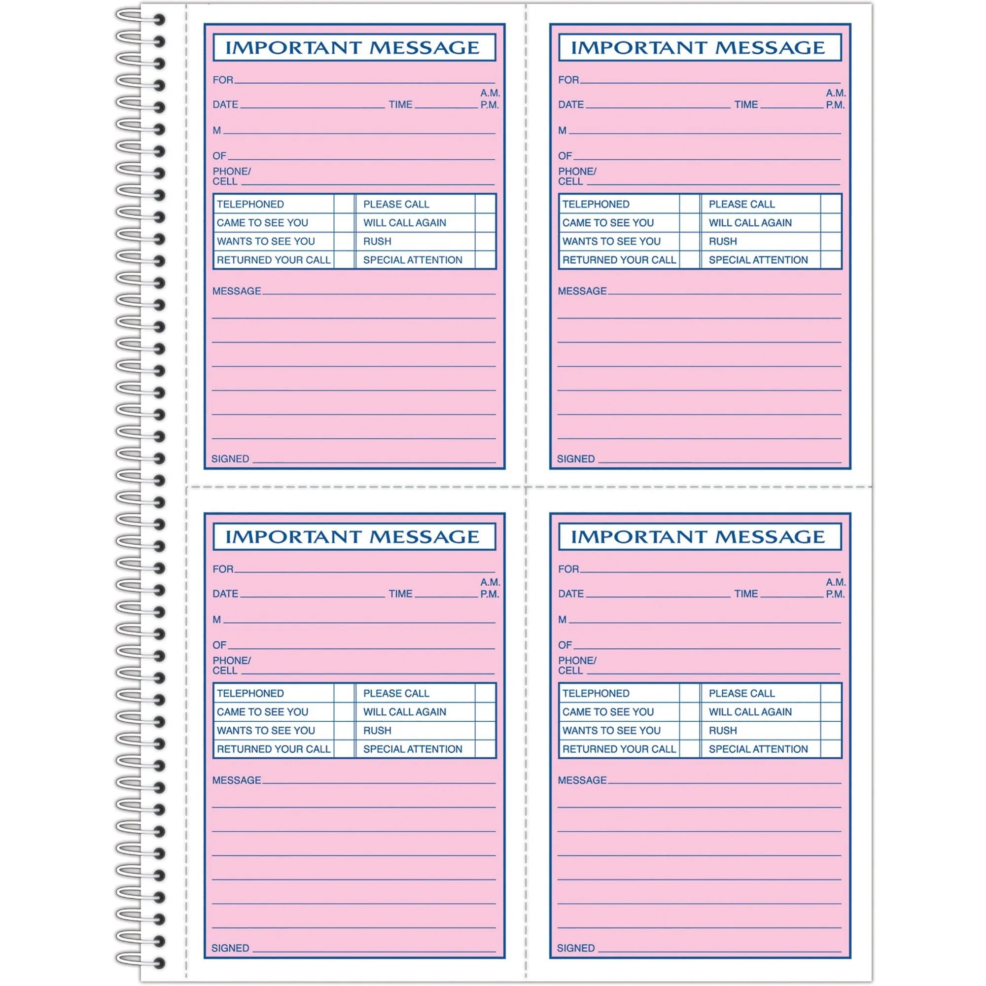 TOPS Carbonless Important Message Book