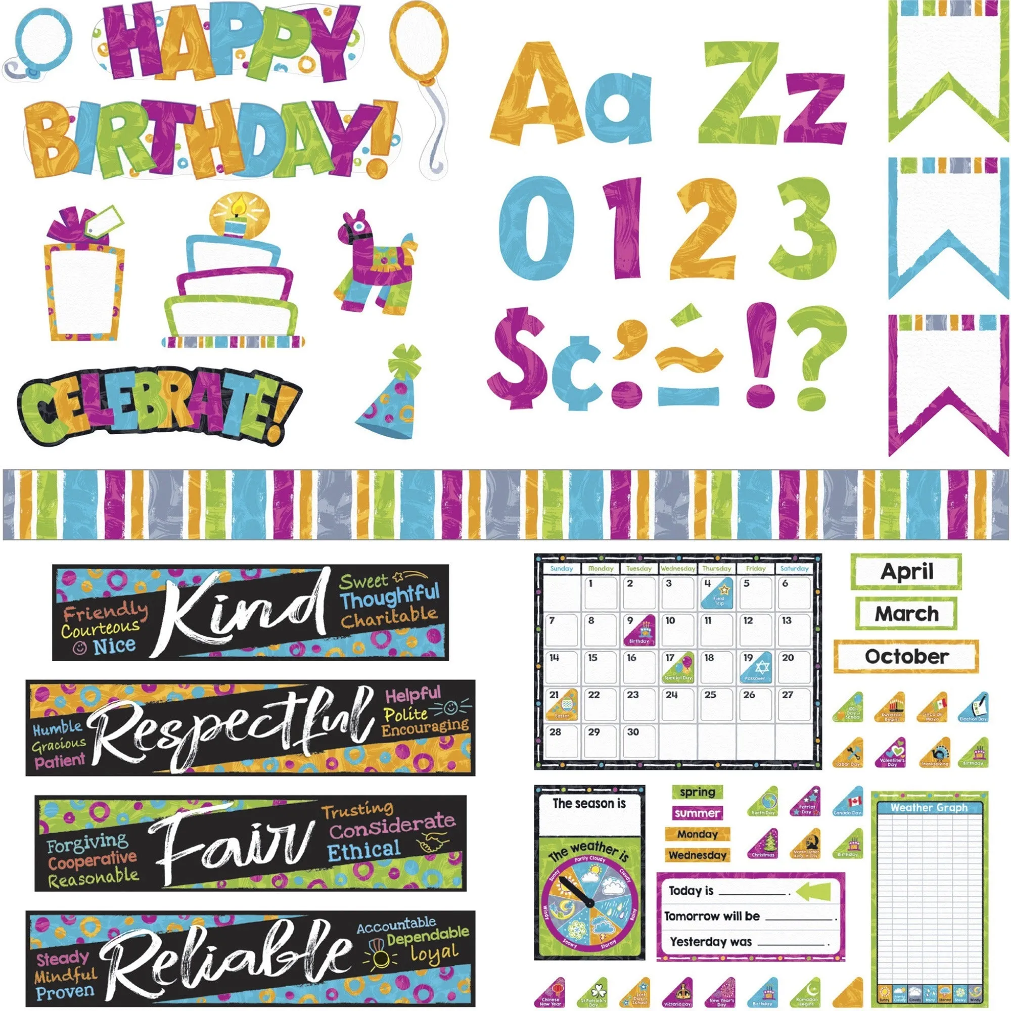 Trend Color Harmony Decorative Bulletin Board Set