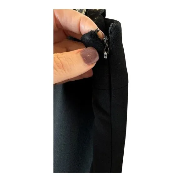 TSE Skirt Women 14 Black Wool Straight Pencil Knee Length Career Corpcore