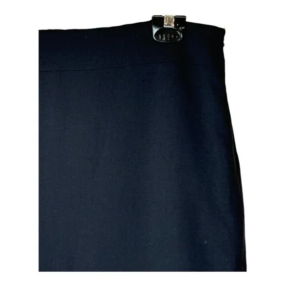 TSE Skirt Women 14 Black Wool Straight Pencil Knee Length Career Corpcore