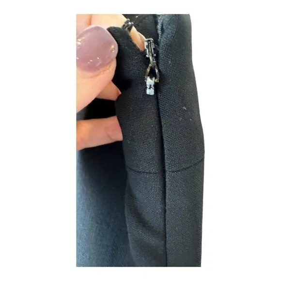 TSE Skirt Women 14 Black Wool Straight Pencil Knee Length Career Corpcore