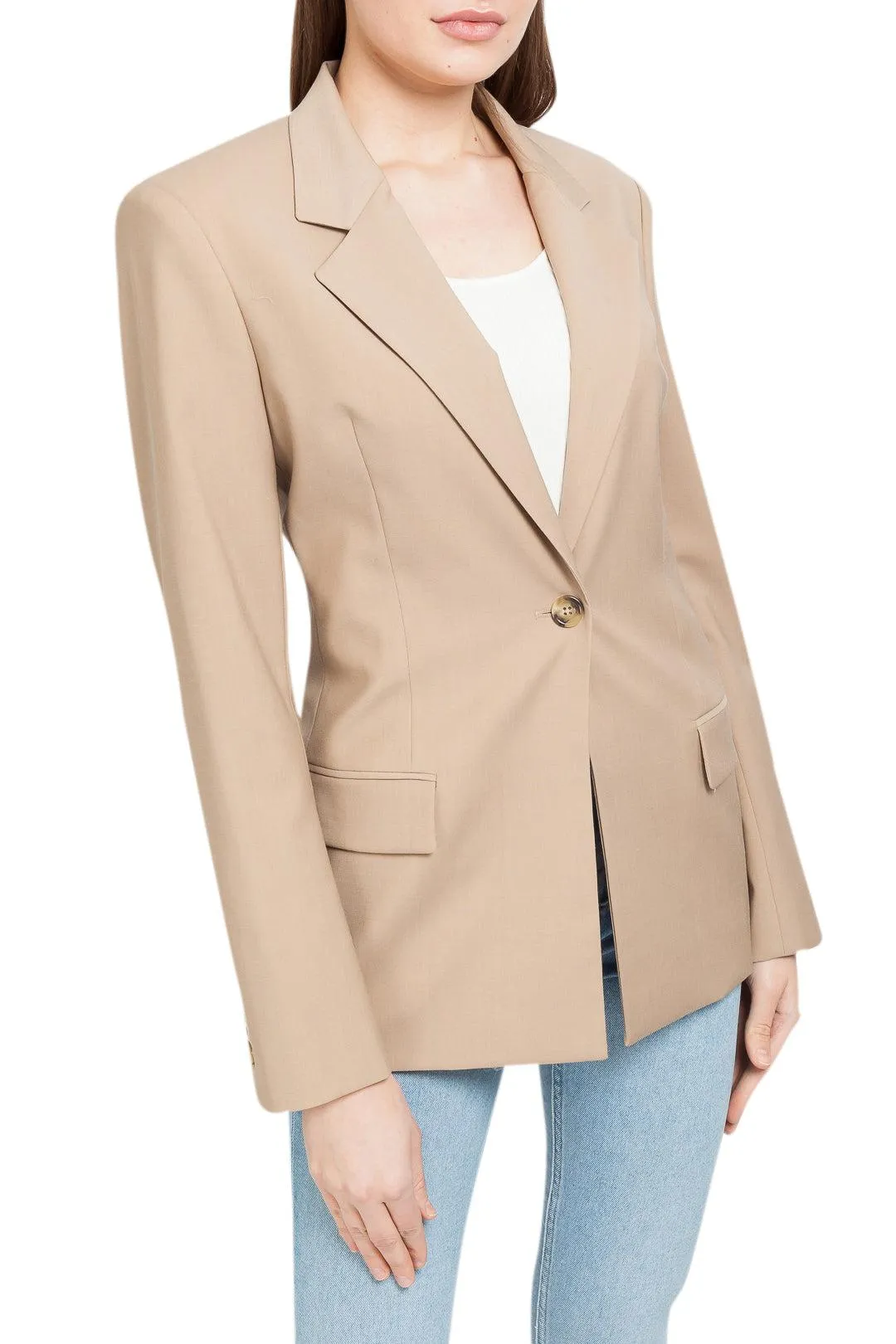 Virgin wool tailored blazer jacket