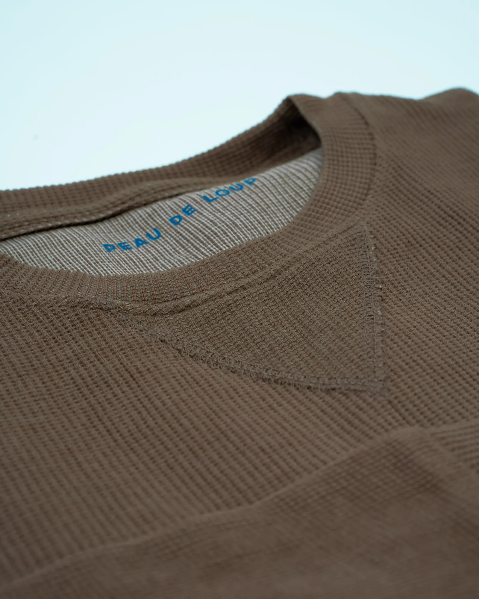 Waffle Long Sleeve Crewneck Coffee