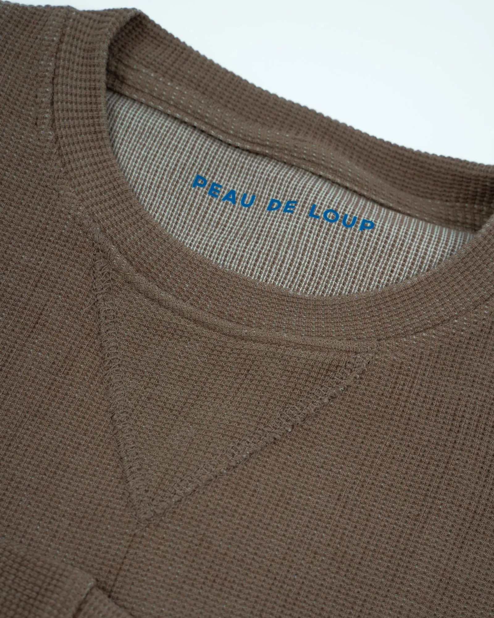 Waffle Long Sleeve Crewneck Coffee