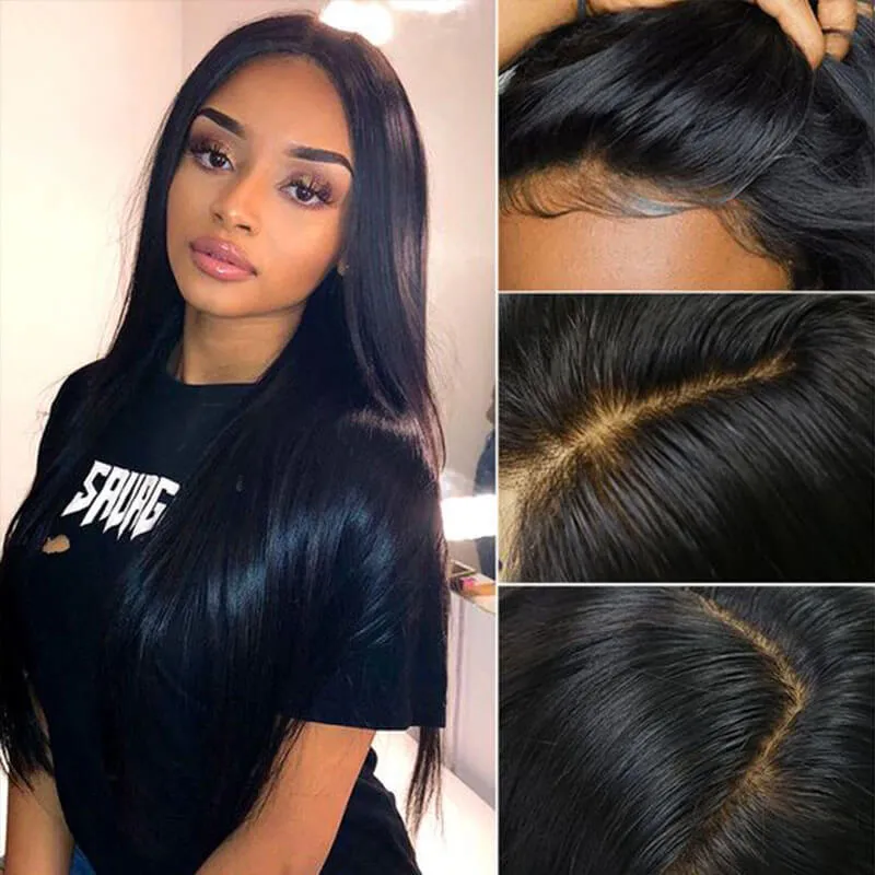 Wavymy Silky Straight Wig 5x5 HD Lace Closure Human Hair Wigs
