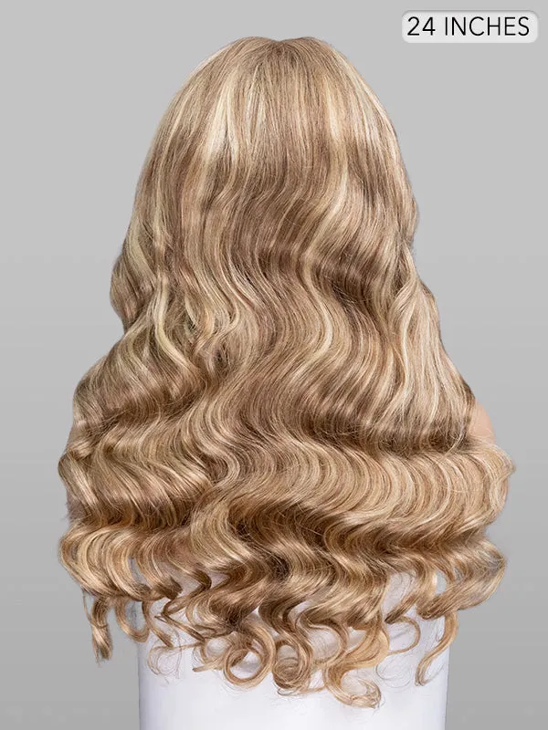 Wavymy Wear Go Glueless Wig Ash Blonde Honey Highlight Body Wave  Pre Cut 4x6 Lace Wig Preplucked with Natural Hairline