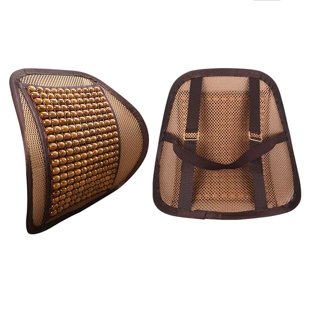 Wood Beads Lumbar Support Cushion