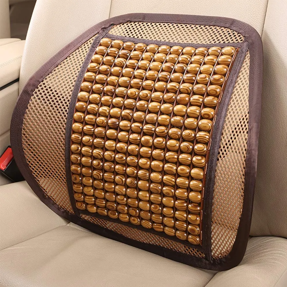 Wood Beads Lumbar Support Cushion