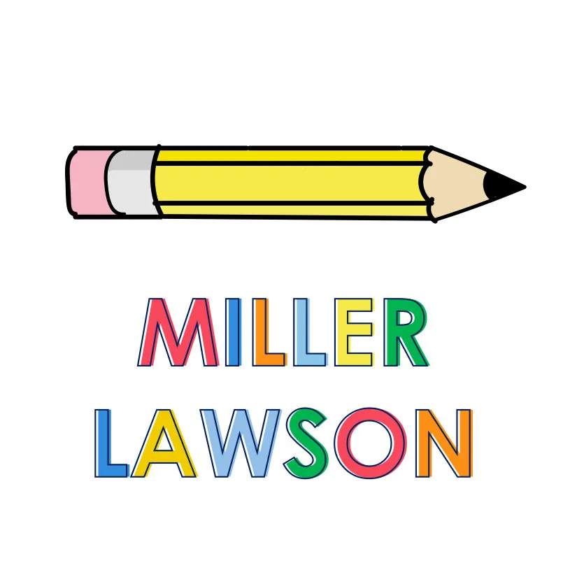 Yellow Pencil Bag Tag