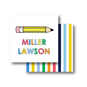 Yellow Pencil Bag Tag